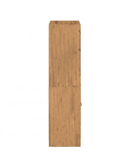 Credenza con Ante Rovere Artigianale 68x37x142 cm Multistrato