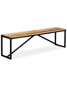 Panca in Legno Massello di Mango 160x35x45 cm 2