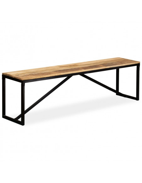 Panca in Legno Massello di Mango 160x35x45 cm