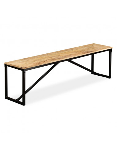 Panca in Legno Massello di Mango 160x35x45 cm