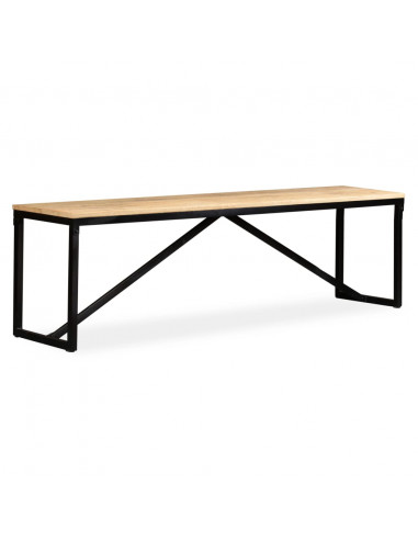 Panca in Legno Massello di Mango 160x35x45 cm