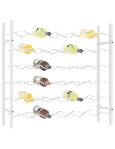 Portabottiglie per 36 Bottiglie Metallo Bianco
