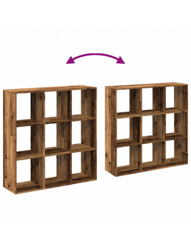 Libreria Divisorio Legno Antico 102x29x103,5 cm in Truciolato