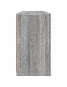 Credenza con Luci LED Grigio Sonoma 163x37x67 cm 2