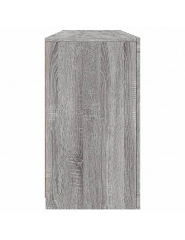 Credenza con Luci LED Grigio Sonoma 163x37x67 cm