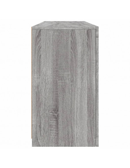 Credenza con Luci LED Grigio Sonoma 163x37x67 cm