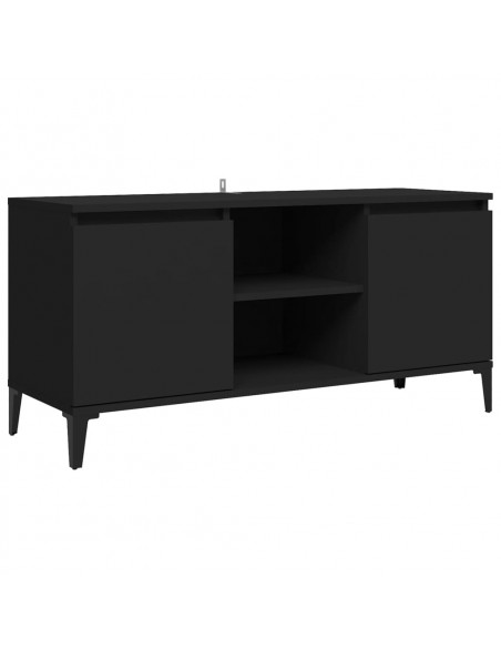 Mobile TV con Gambe in Metallo Nero 103,5x30x50 cm