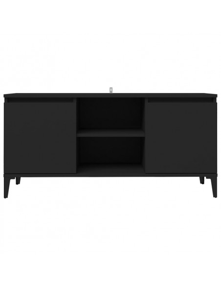 Mobile TV con Gambe in Metallo Nero 103,5x30x50 cm