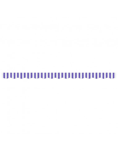 Tessuto Ricambio per Mantovana Tenda Righe Blu e Bianche 3,5 m