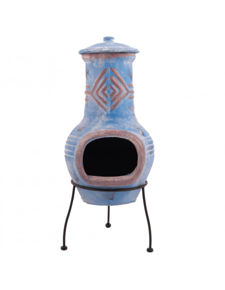 RedFire Caminetto Colima in Argilla Color Blu Marino/Rosso 86031