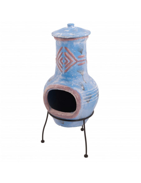 RedFire Caminetto Colima in Argilla Color Blu Marino/Rosso 86031