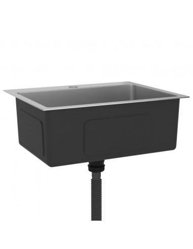 Lavello da Cucina Lavorato a Mano in Acciaio Inox