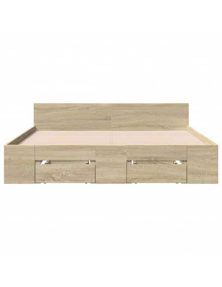 Giroletto Cassetti Rovere Sonoma 120x200 cm Legno Multistrato