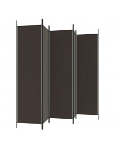 Divisorio a 6 Pannelli Marrone 300x200 cm in Tessuto