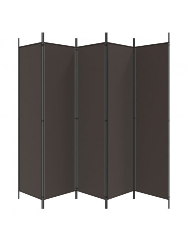 Divisorio a 6 Pannelli Marrone 300x200 cm in Tessuto