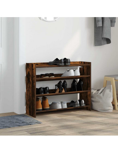 Scarpiera Rovere Fumo 80x25x61,5 cm in Truciolato