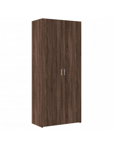 Credenza Rovere Marrone 80x42,5x185 cm in Legno Multistrato