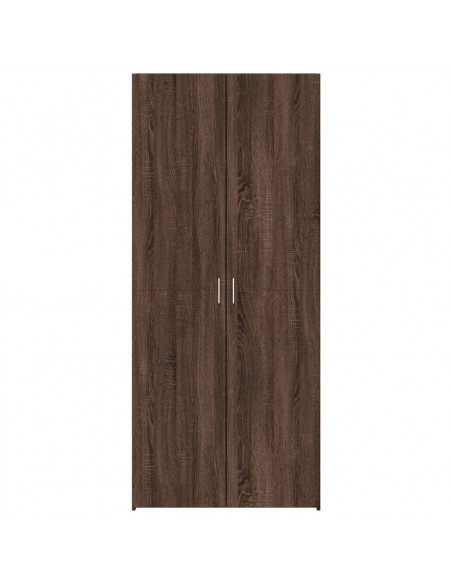 Credenza Rovere Marrone 80x42,5x185 cm in Legno Multistrato
