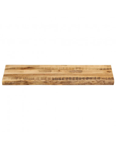 Piano Tavolo Bordi Vivi 100x40x3,8 cm Legno di Mango Grezzo
