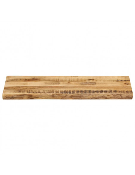 Piano Tavolo Bordi Vivi 100x40x3,8 cm Legno di Mango Grezzo