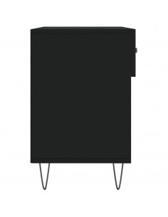 Panca Porta Scarpe Nera 102x35x55 cm in Legno Multistrato 2