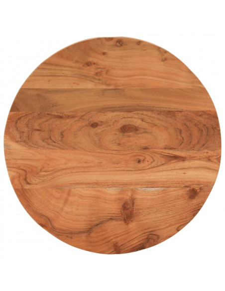 Piano per Tavolo Ø60x2,5 cm Rotondo in Legno Massello di Acacia