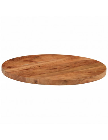 Piano per Tavolo Ø60x2,5 cm Rotondo in Legno Massello di Acacia