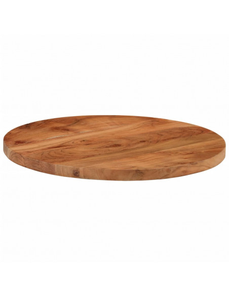 Piano per Tavolo Ø60x2,5 cm Rotondo in Legno Massello di Acacia