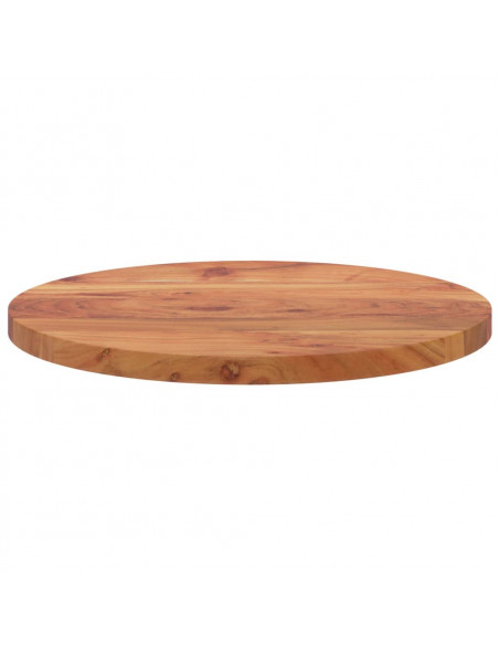 Piano per Tavolo Ø60x2,5 cm Rotondo in Legno Massello di Acacia