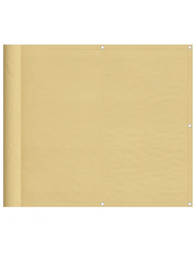 Paravento da Balcone Sabbia 90x300 cm 100% Poliestere Oxford