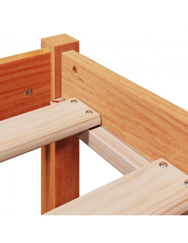 Letto senza Materasso Marrone Cera 90x200 cm Legno di Pino