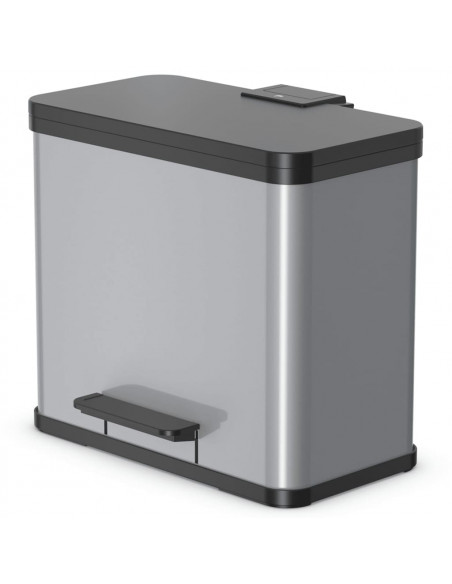 Hailo Pattumiera a Pedale Oko Trio Plus L 3x9 L Argento 0633-230