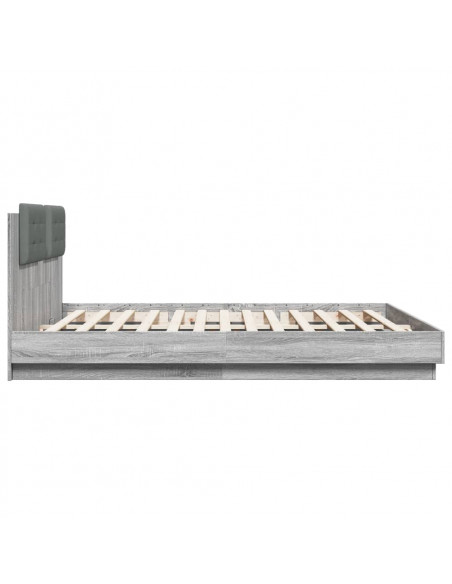 Giroletto Testiera Grigio Sonoma 200x200 cm Legno Multistrato