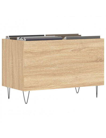 Mobile Porta Dischi Rovere Sonoma 74,5x38x48 Legno Multistrato
