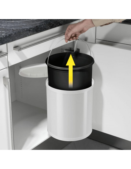 Hailo Pattumiera da Dispensa Compact-Box Taglia M 15 L Bianca 3555-001