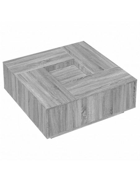 Tavolino Salotto Grigio Sonoma 100x100x40 cm Legno Multistrato