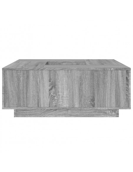 Tavolino Salotto Grigio Sonoma 100x100x40 cm Legno Multistrato
