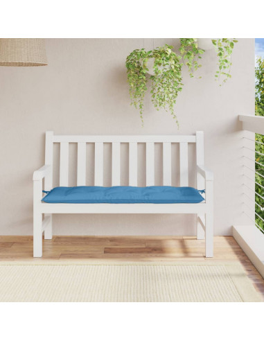 Cuscino per Panca da Giardino Blu Mélange 120x50x7cm in Tessuto