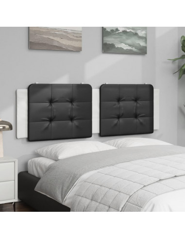 Cuscino Testiera Nero e Bianco 160 cm in Similpelle