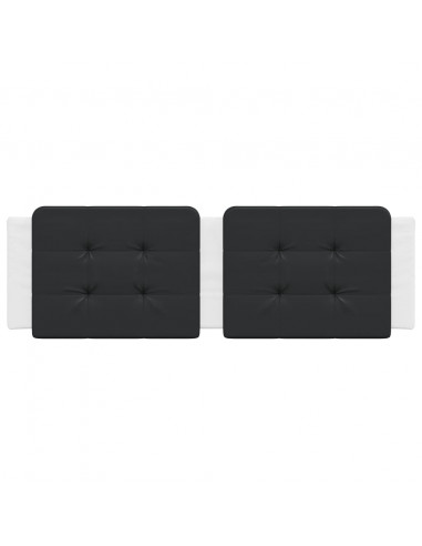 Cuscino Testiera Nero e Bianco 160 cm in Similpelle