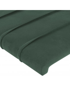 Testiera a LED Verde Scuro 183x16x118/128 cm in Velluto