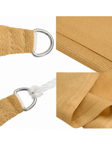 Vela Parasole 160 g/m² Rettangolare Sabbia 2,5x4 m in HDPE