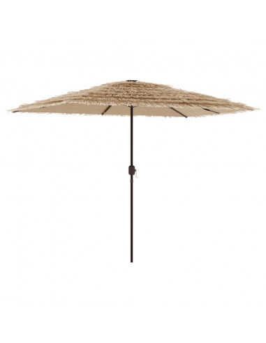 Ombrellone Giardino con Palo in Acciaio Marrone 300x200x250 cm