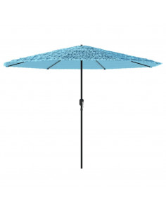 Ombrellone Giardino con Palo in Acciaio Blu 388x388x248 cm 2