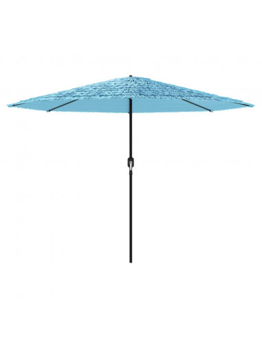 Ombrellone Giardino con Palo in Acciaio Blu 388x388x248 cm