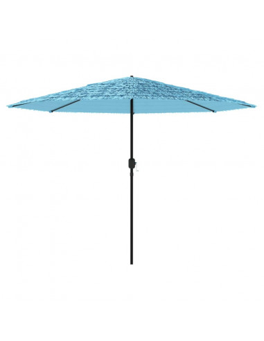 Ombrellone Giardino con Palo in Acciaio Blu 388x388x248 cm