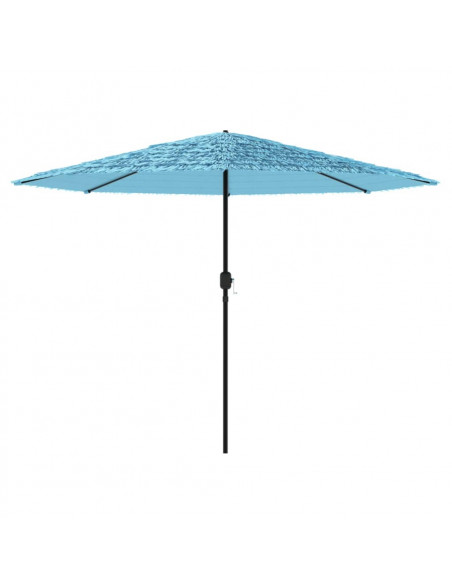 Ombrellone Giardino con Palo in Acciaio Blu 388x388x248 cm