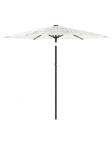 Ombrellone Giardino con Palo in Acciaio Bianco 223x223x213 cm