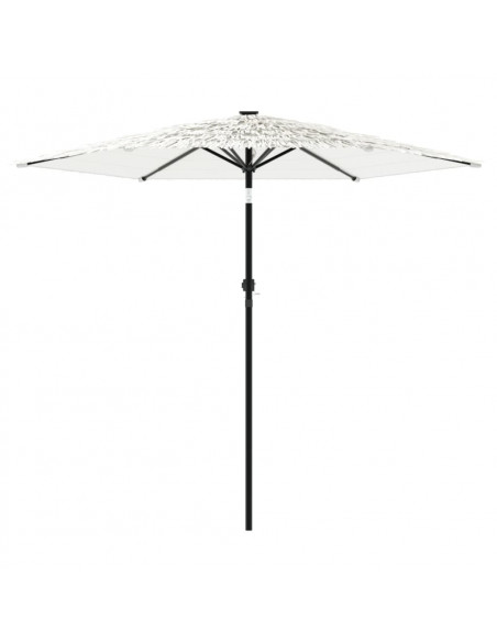 Ombrellone Giardino con Palo in Acciaio Bianco 223x223x213 cm
