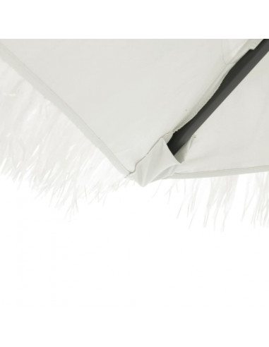 Ombrellone Giardino con Palo in Acciaio Bianco 290x290x238 cm